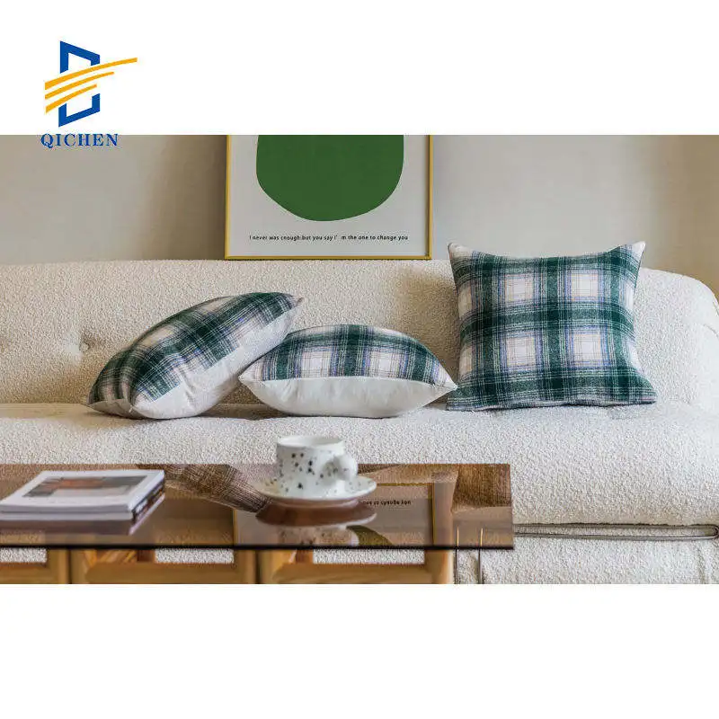 Innermor Hot Sale Chenille fabric Cushion Covers Home Decorative lattice Throw Pillows Case