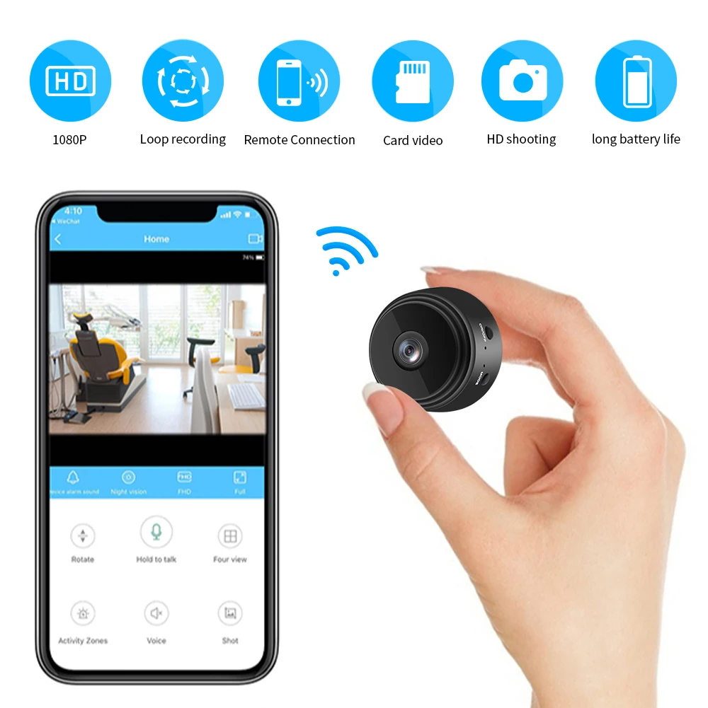 Home Security mini camera monitor A9 Camera 1080p HD Resolution Super WiFi Camera For Baby Pet CCTV Monitor