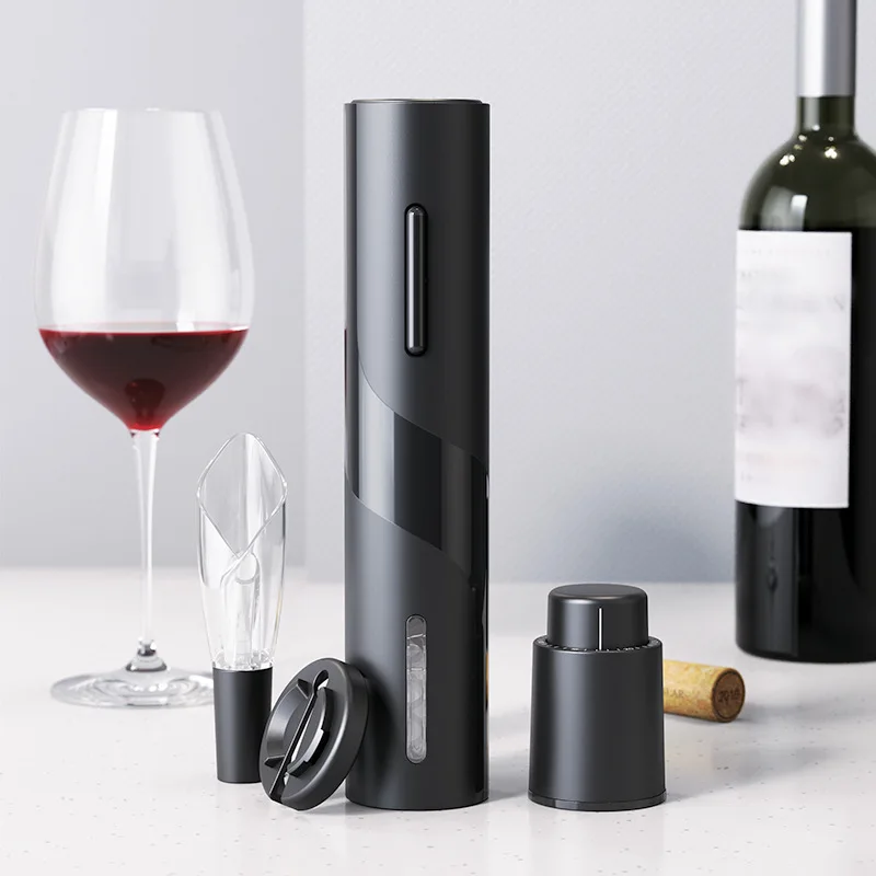 2022 Amazon Hot Sale Electric USB Charger Wine Opener with Foil Cutter Decanter Pourer Gift Set Wine Opener