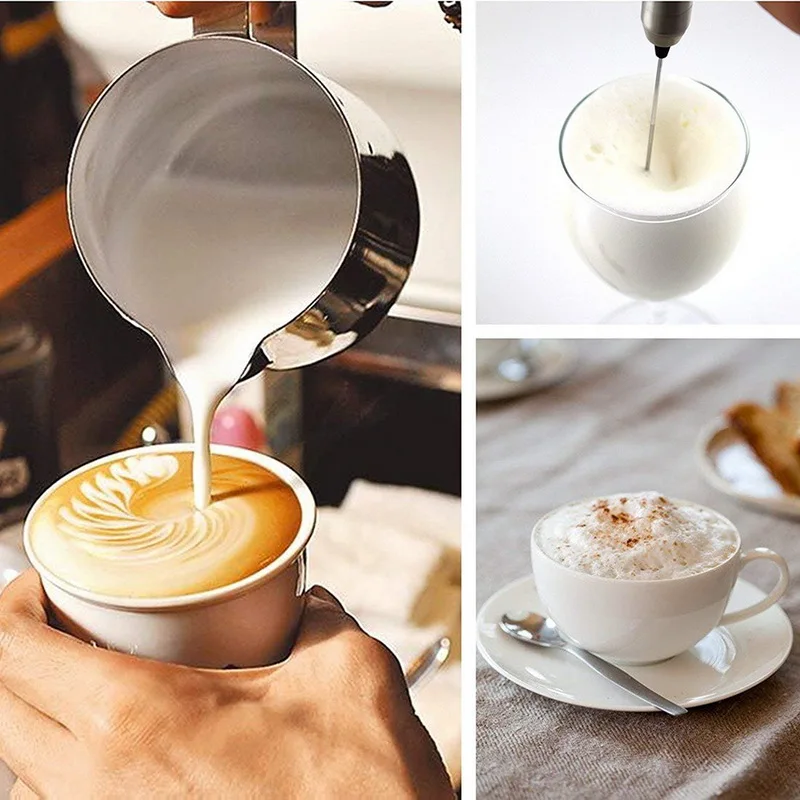 2023 Pailite Handheld Whisk Original Foamer Handheld Electric Stainless Steel Coffee Milk Frother
