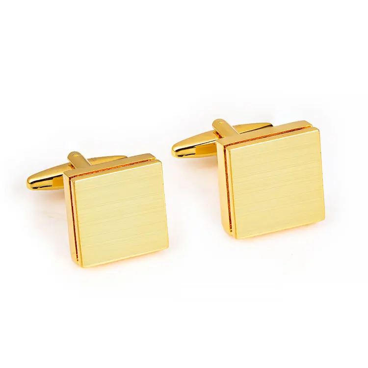 Лидер продаж простые 18-каратные Позолоченные мужские запонки для костюма