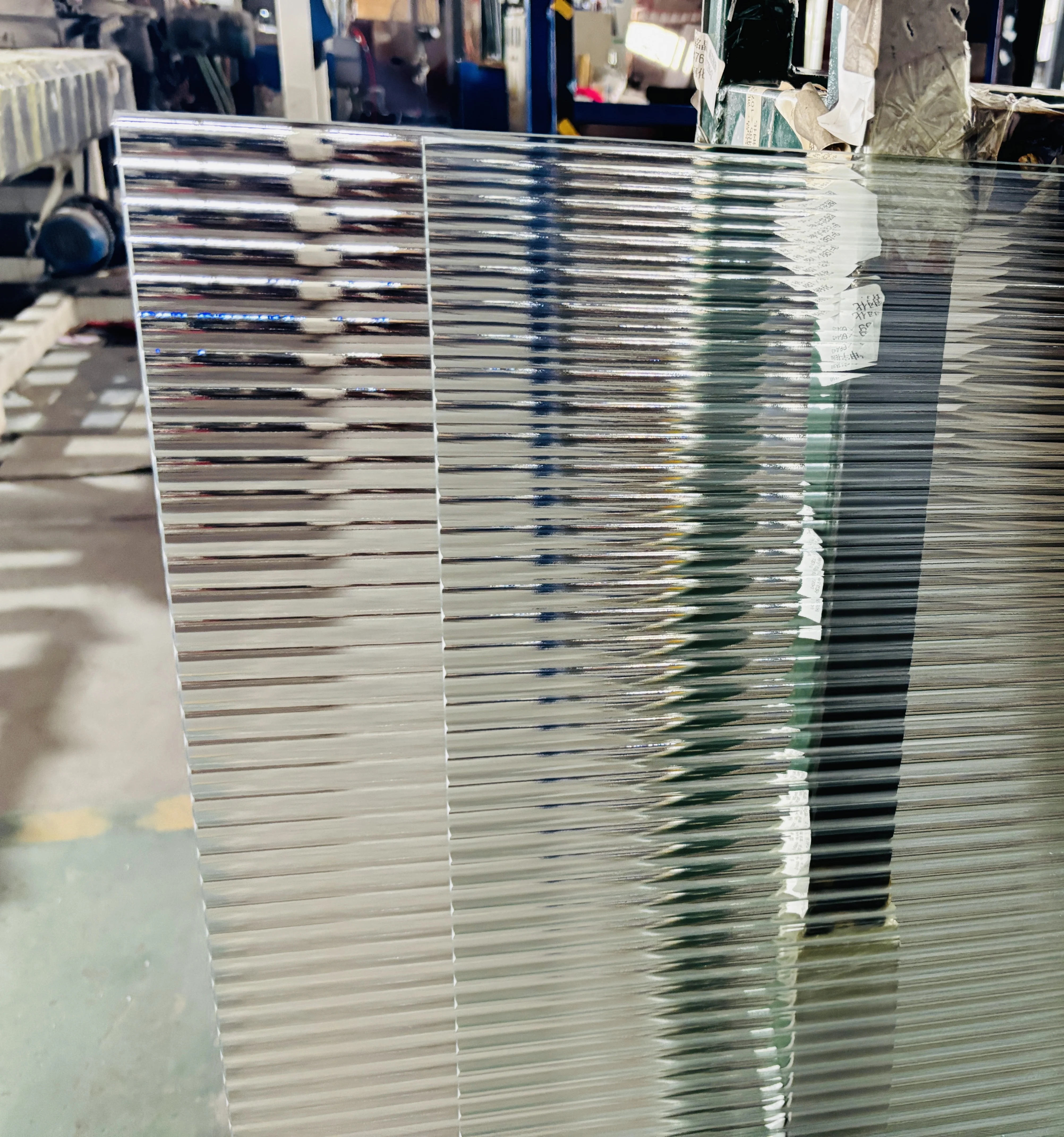 4mm 5mm 6mm moru patterned glass panel decorative transparent textured tempered glass