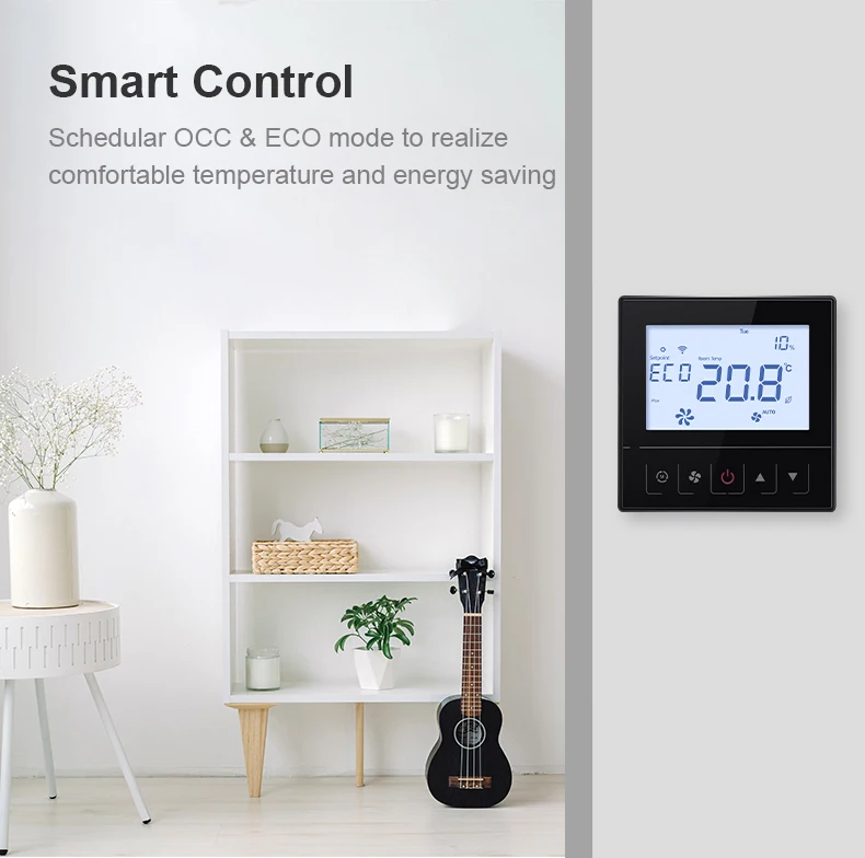 Bandary HVAC Fan Coil Modbus Programmable AC Digital Thermostat Wifi Smart