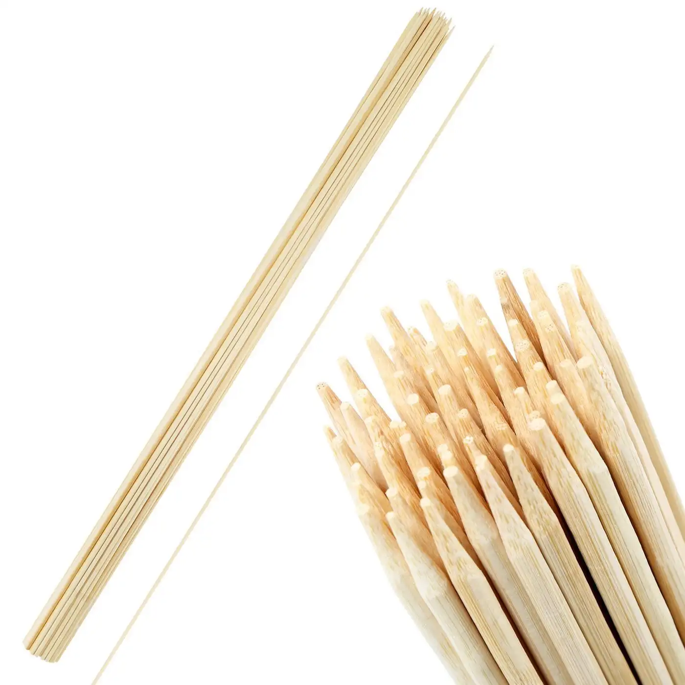 8-Inch Bamboo Ice Cream Sticks with Sweet Ball Baking Tools