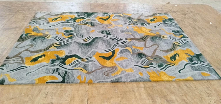 Modern design gold regional European and American handmade custom carpet