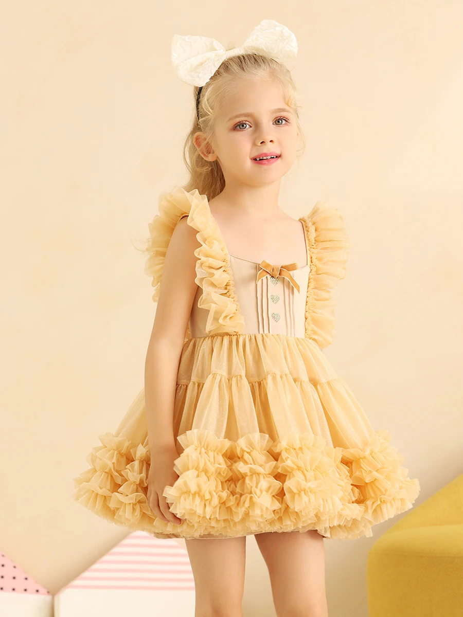 3-10years kids children dance tutu girl dress Summer Tutu Wedding Birthday Party Kids Dresses For Girls