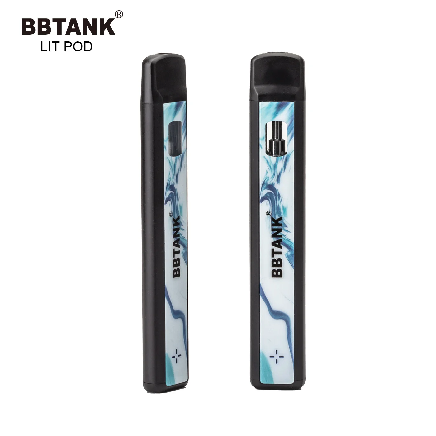 BBtank Lit Pod 510 vape pen battery POD system 1.0ml tank with 350mAh rechargeable battery for oil