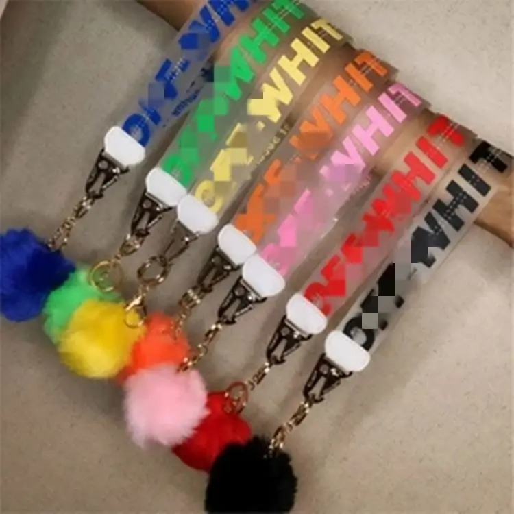 custom logo Low MOQ o ff white keychain