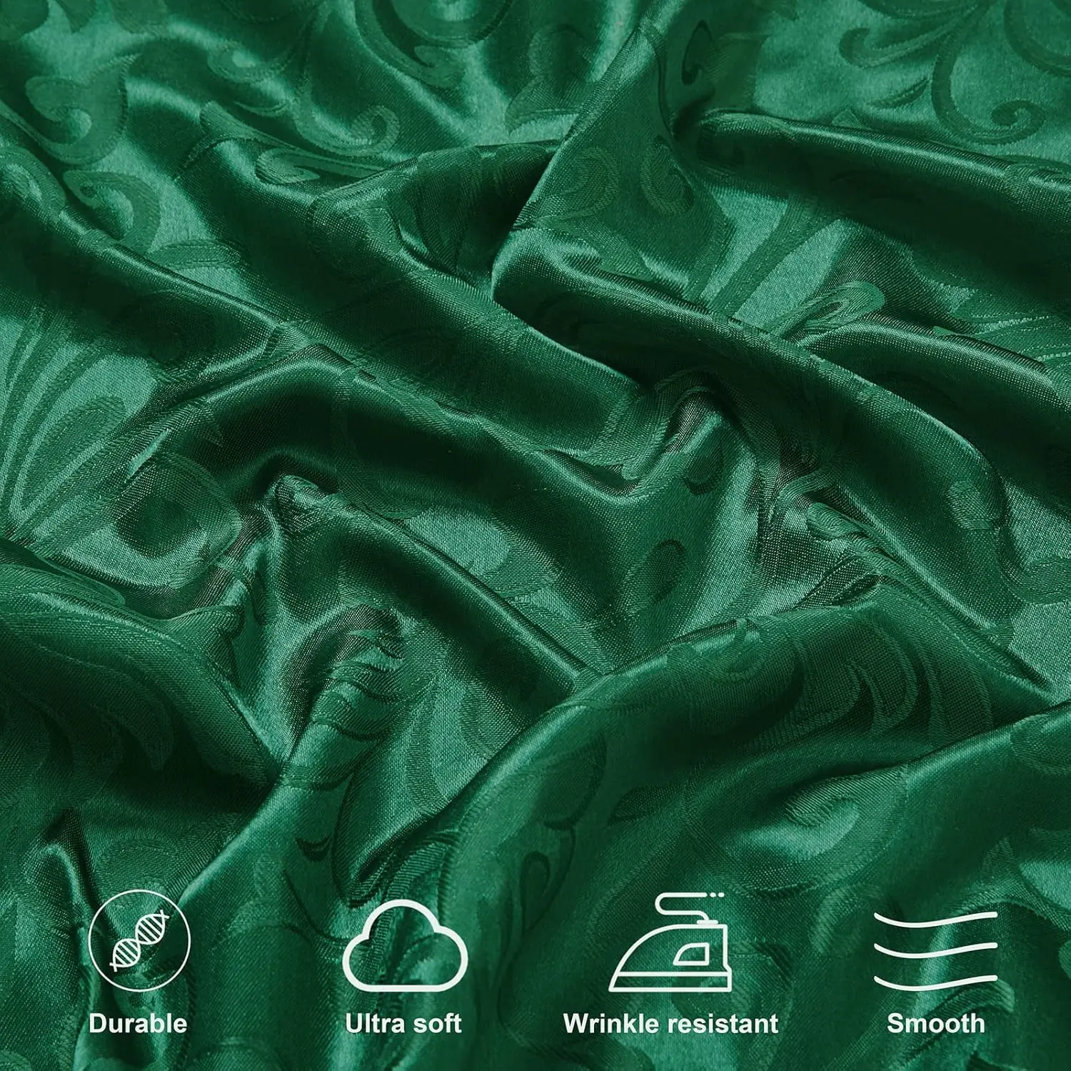 Satin Napkins 17x17 Inch Square Jacquard Silky Satin Table Cloth Napkins for Wedding Banquet Party Restaurant Dinner Decoration