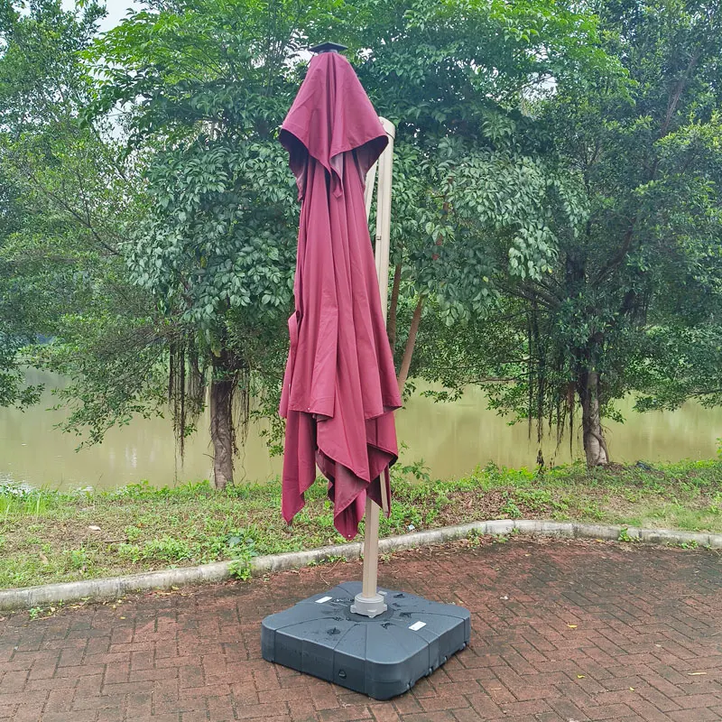 Tuoye Outdoor Patio Waterproof Polyester Parasol Waterproof aluminum Frame 3*3M Double Layer  Roman Umbrella