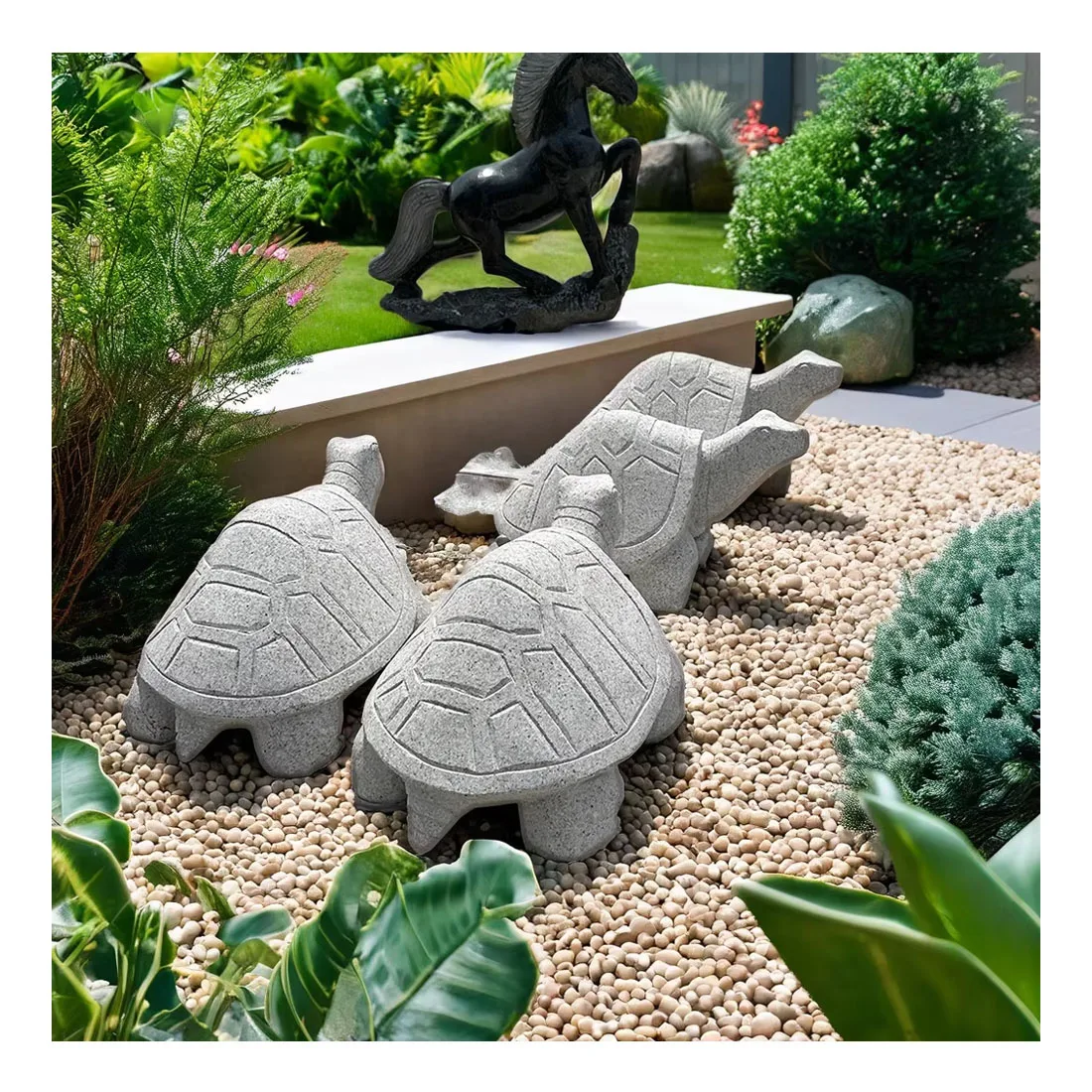 Hot Selling Hand Engraving Granite Turtle Sculpture Tortoise Statue Stone Engraving