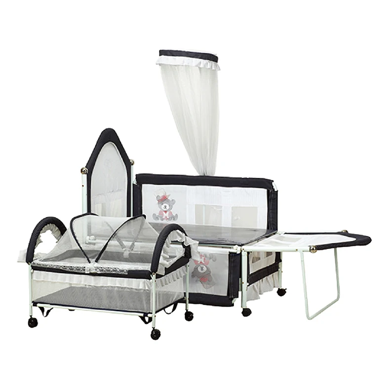 Good Quality Metal Multifunctional Baby Crib Hospital Use Bamboo Baby Bed Cot for Kids Baby room