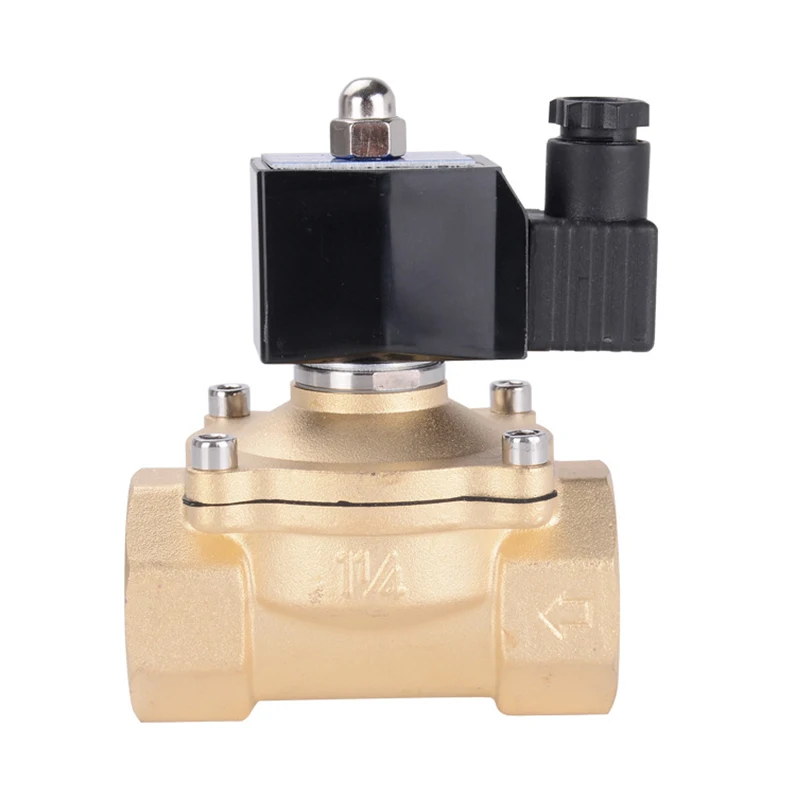 Dc24v Dc12v Ac110v Ac220v Npt резьбовой электромагнитный клапан для воды чистой меди нормально открытый двухходовой латунный соленоид
