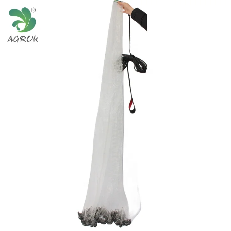 American Style Fishing Cast Net 1/2inch Mesh Size for Bait Shrimp Trap Fish Heavy Duty Sinkers Throw Net