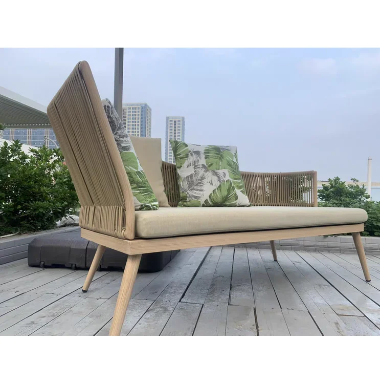 New Wholesale Rope Nordic Rattan Aluminium Patio Set Garden Funiture Outdoor Sofa