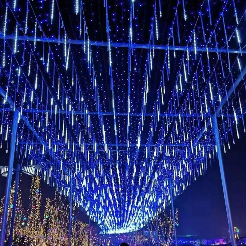 LED meteor shower lights Christmas decorative lights outdoor waterproof meteor shower flowing lights