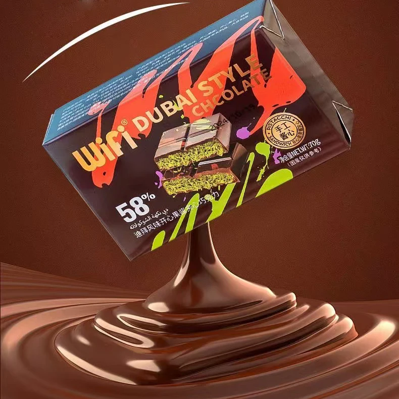 Оптовая продажа Высококачественная экзотическая хрустящая Фисташка ручной работы из Дубая шоколадный батончик