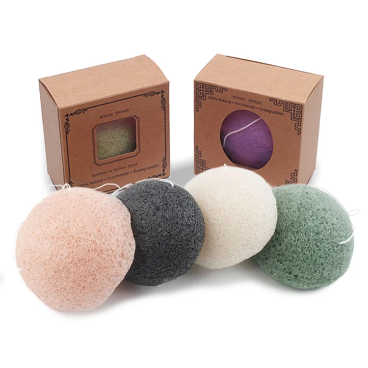 Оптовая продажа натуральные губки konjac органические средства для мытья лица детская губка всех типов кожи гипоаллергенное