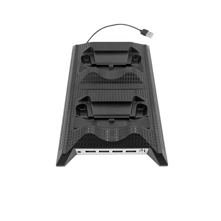 SYYTECH Game Console Cooling Fan Controller Dual Charging Stand for Xbox One S 4 Port USB HUB Charger Game Accessories