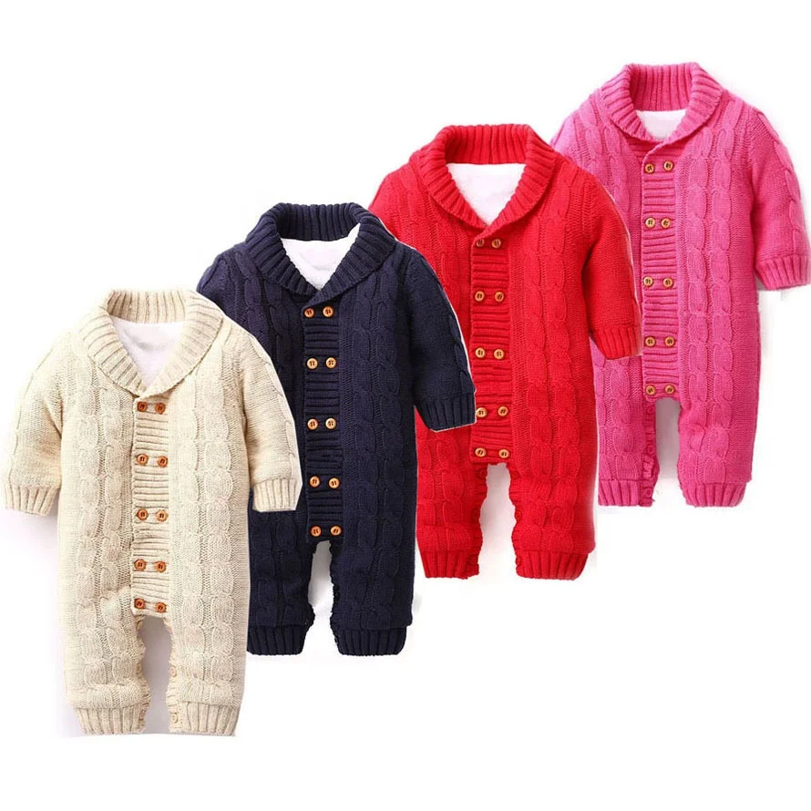 
Leesourcing--Winter Unisex 100% Organic Cotton Baby boys Sweaters romper for Kids 