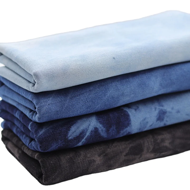 
wholesale beautiful tie-dyed wash denim fabric for sofa jacket sofa Vietnam jeans factory supplier 