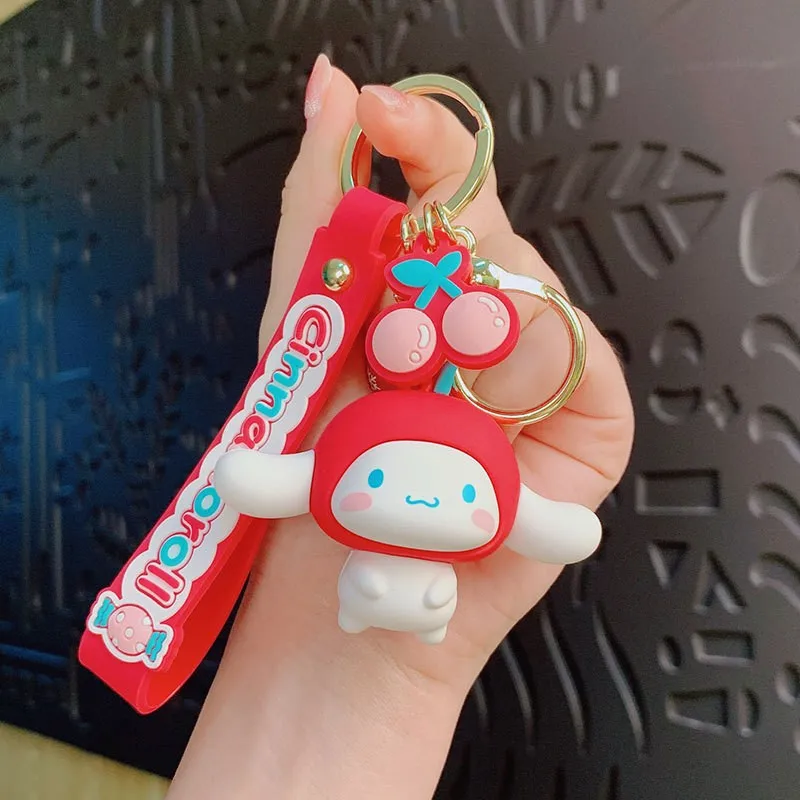 Милый мультяшный 3D Микки Минни утка тигр свинья игрушка кукла брелок украшение сумка автомобиля силиконовый ПВХ с милым ремешком на заказ