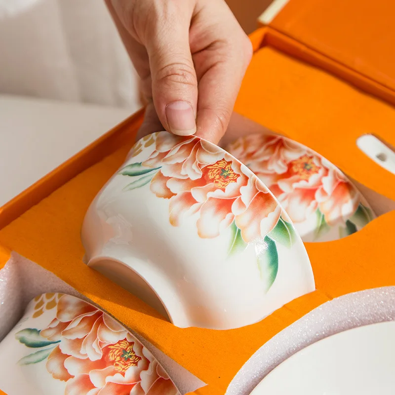 Popular Ceramic Bowl Wedding Souvenirs for Guests Dinner Set Dinnerware Ceramic Plates Wedding Decoration Home and Kitchen