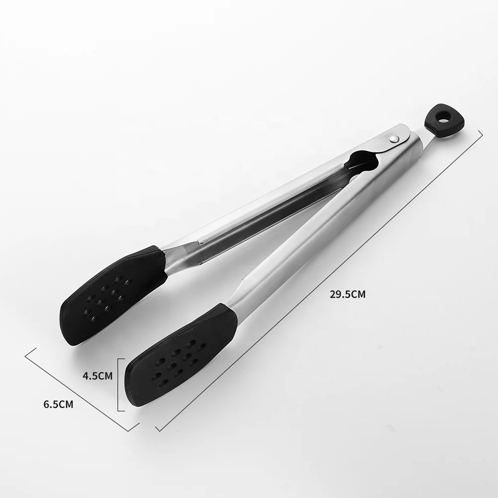 
Food grade stainless steel silicone steak clips Korean BBQ tongs 