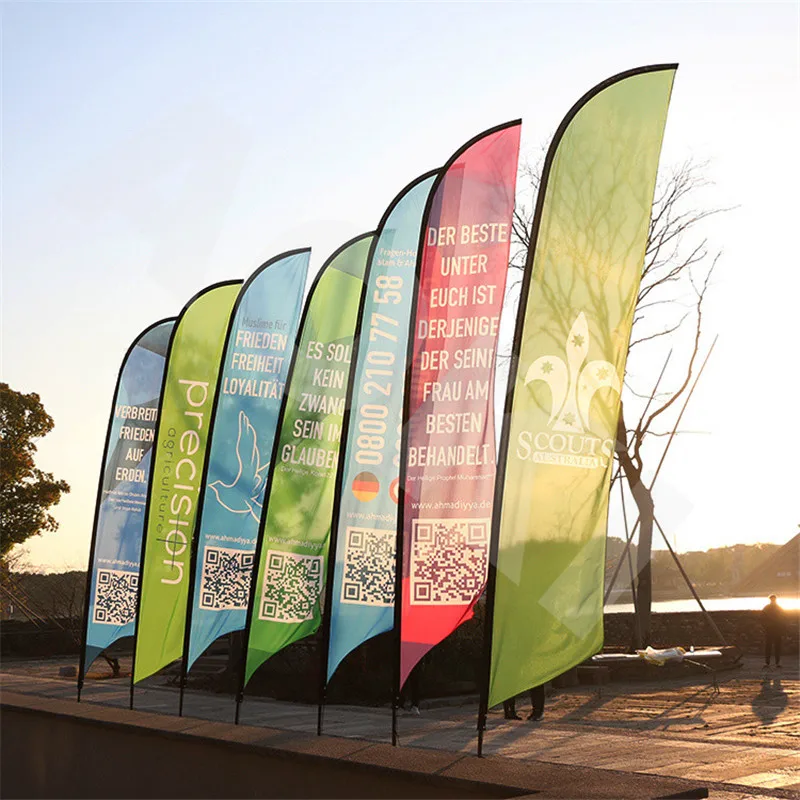 Custom Feather Flag With Aluminum Pole,Knife Flag swooper flag pole,Outdoor Promotion Advertising flutter flag