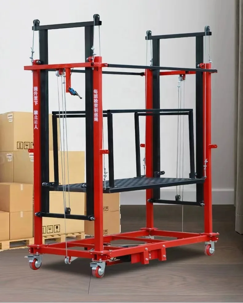 Construction Lifting Ladder 6m 8m 10m Mobile Adjustable Electric Scaffold Lifting Ladder