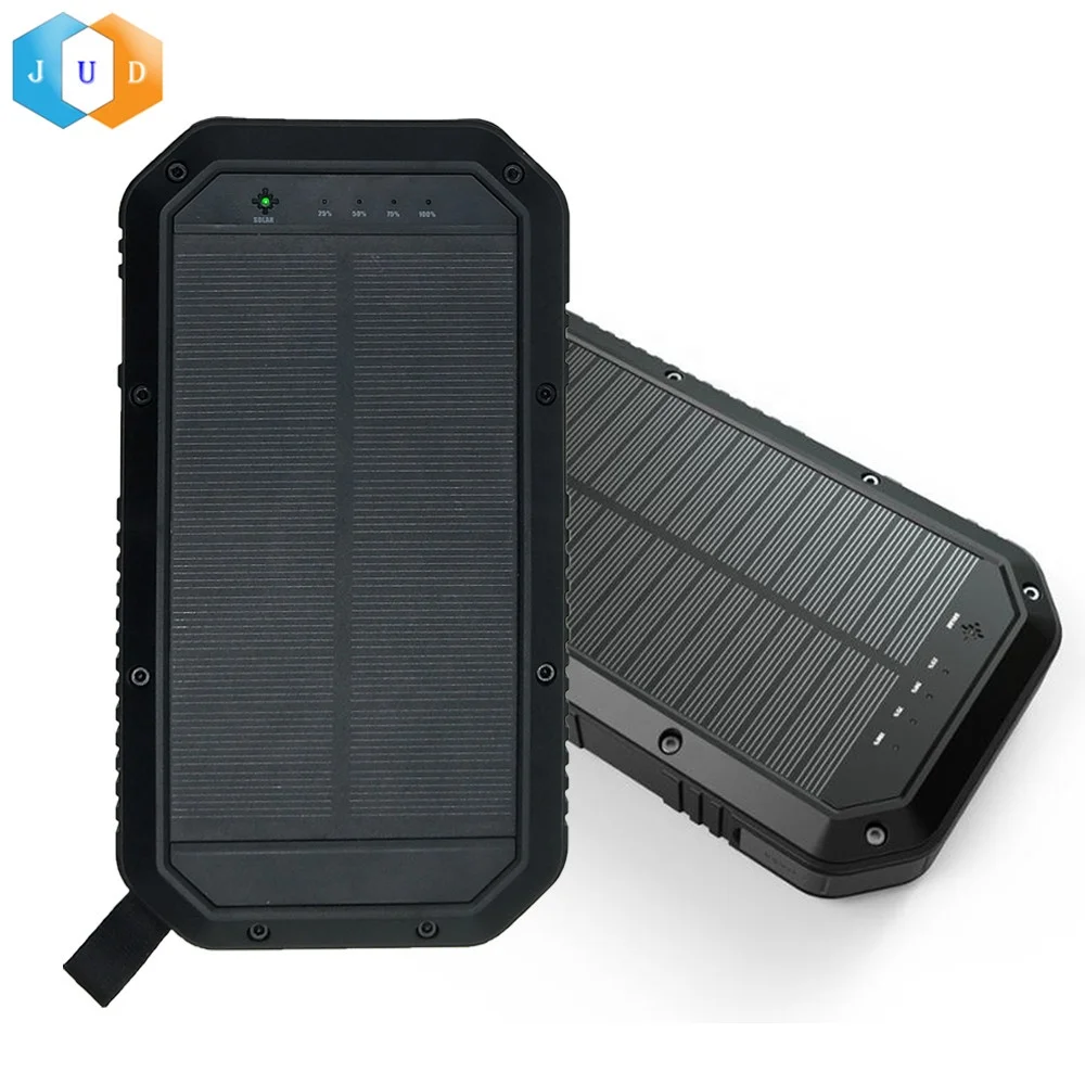 2021 Fast Charging 3 USB Mobile Phone Wireless Solar Power Bank, Ebay JDT19 Crowdfouding 10000mah Wireless Solar Power Bank