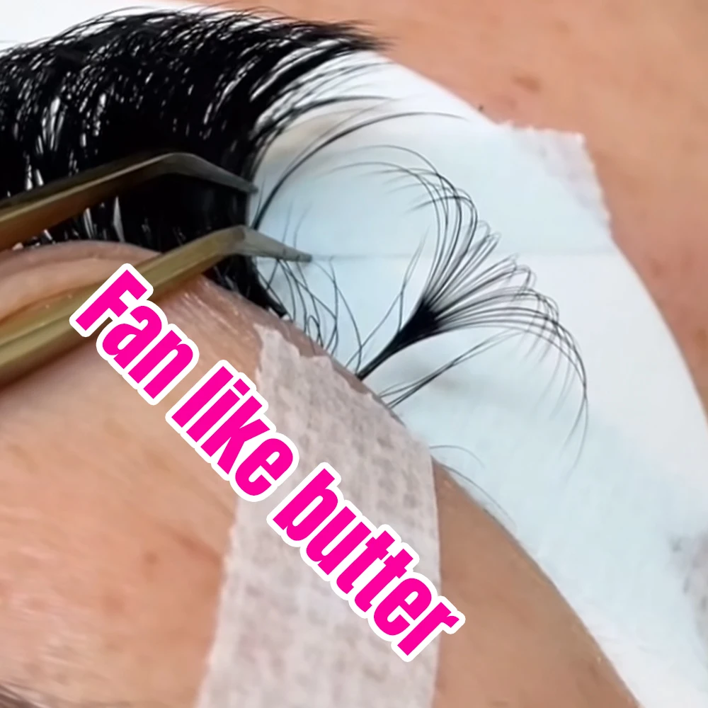 Individual Cashmere Mink PBT Custom Own Brand Hand Made Matte Black Mega Volume Jet Black 0.03 Lash Extensions Trays