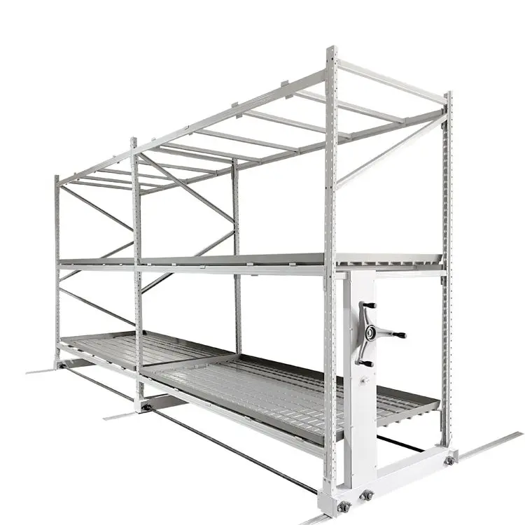 mobile shelving greenhouse hydroponic growing systems vertical farming equipment rolling bench table for grow