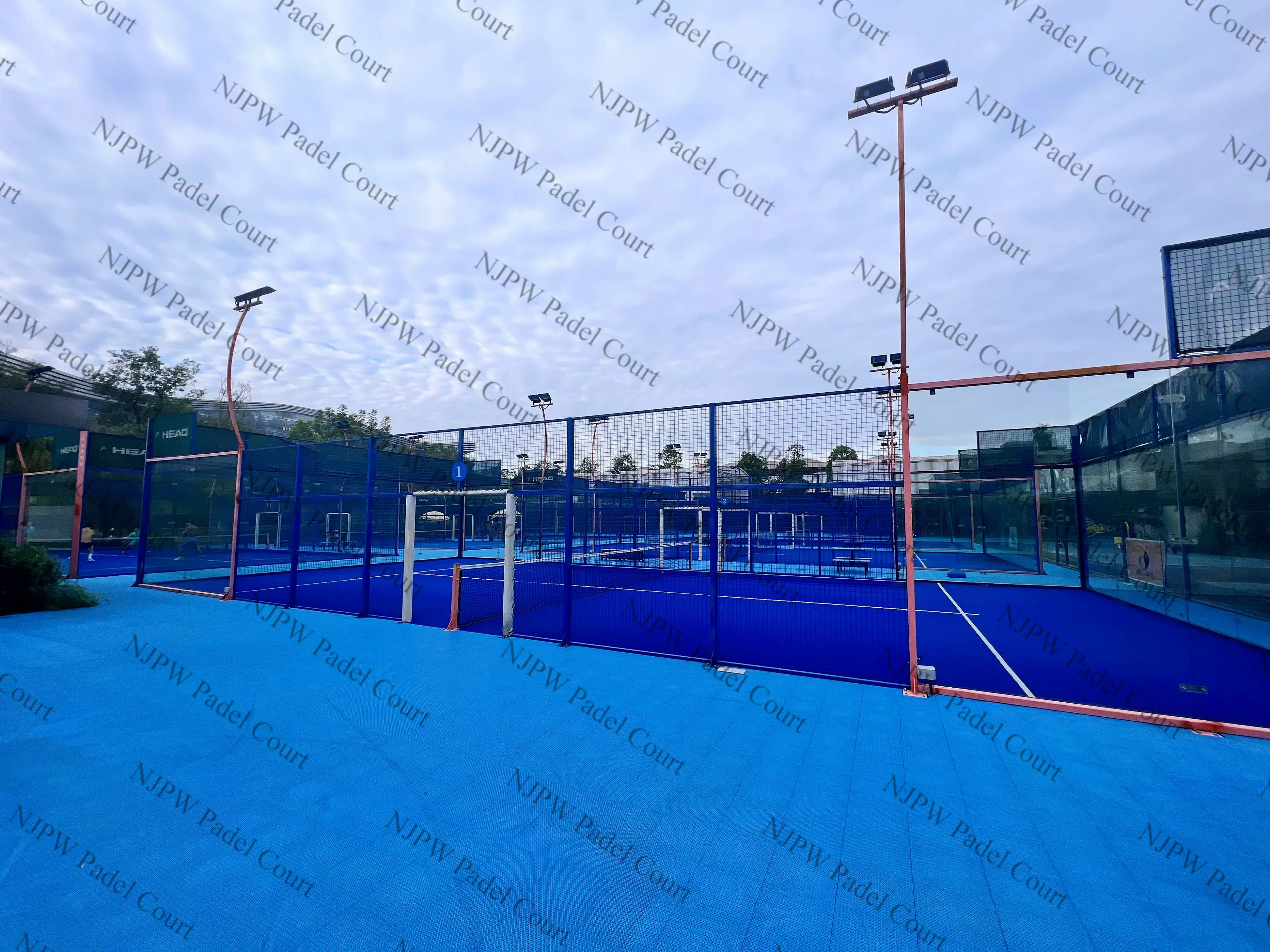 Wpt Paddle Super Panoramic Court Nice Design Panoramic Padel Tennis Court Popular in Italy Kuwait Qatar Saudi and Chile