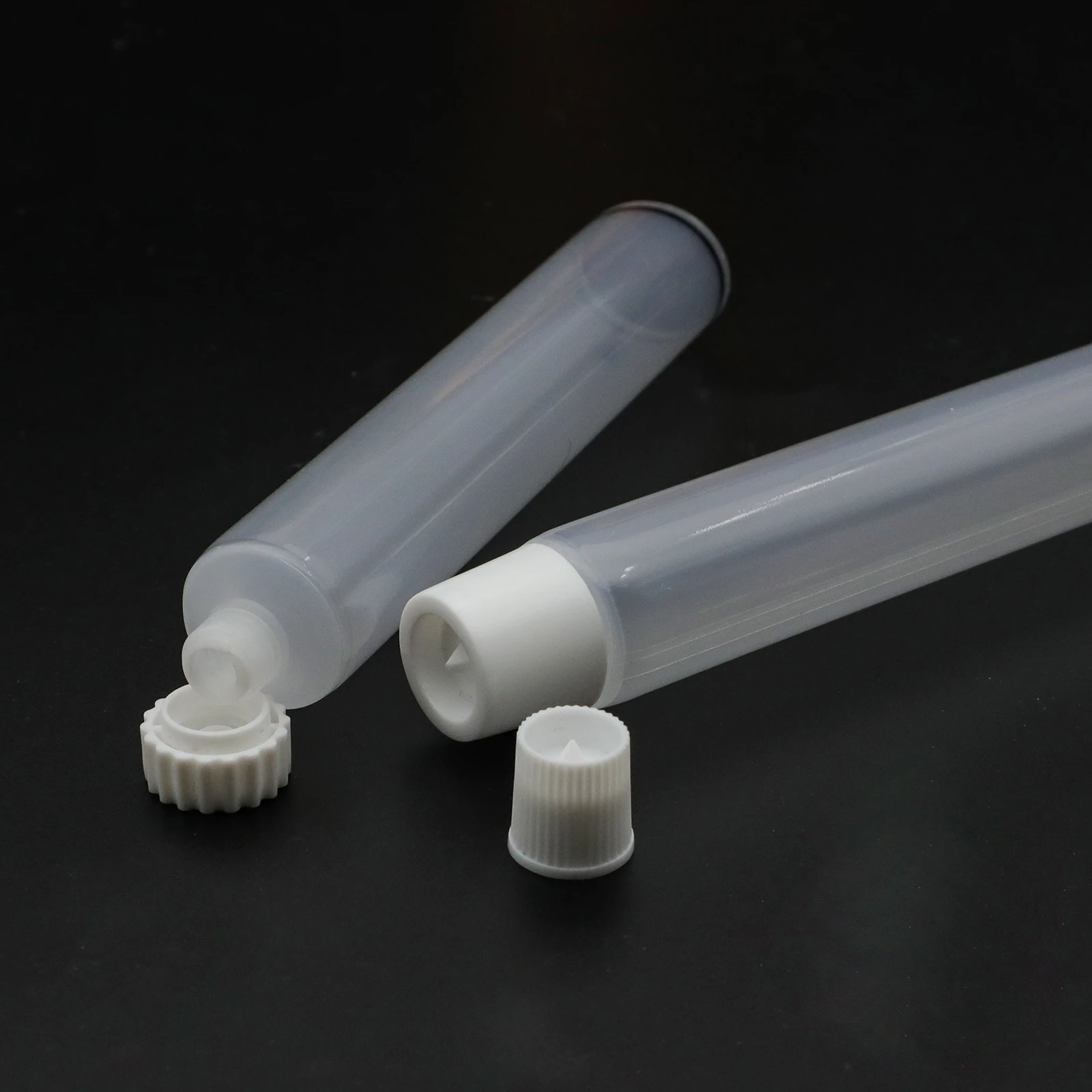 Factory 6-35mm Diameter Plastic Transparent Clear plastic packaging tube for Acrylic Paint Tube