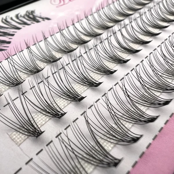10P Individual Eyelashes Hot Sale 10D Lashes Hand Made Synthetic Hair Lashes Extensions Natural Cluster Lashes Wholesale