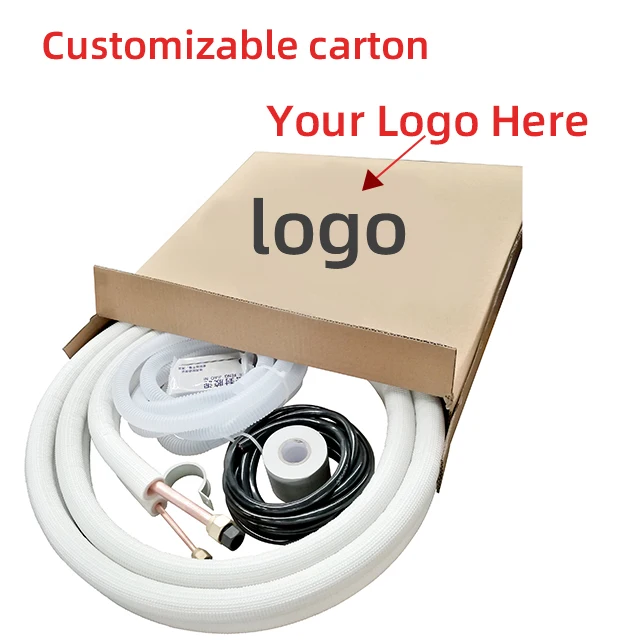 3/8+1/4 split line set insulated air conditioner copper pipe for air conditioners copper line set air condition installation kit