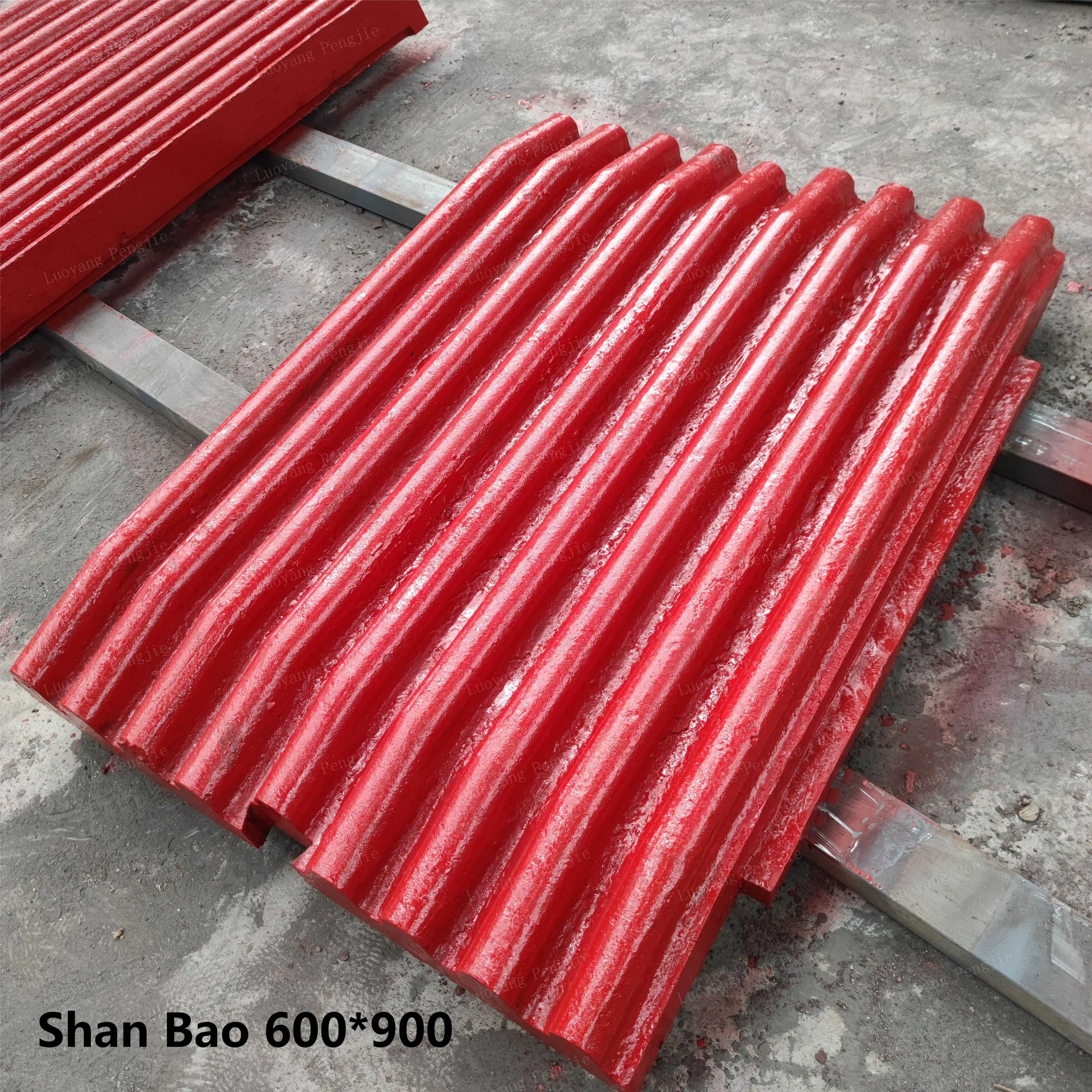 Stone ore jaw crusher spare parts wearing parts for shan bao jaw plate