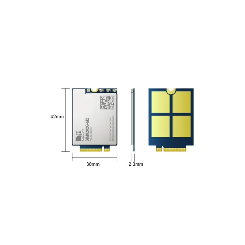 SIM8202G-M2 SIMCom многодиапазонный 5G NR/LTE-FDD/LTE-TDD/к оператору сотовой связи HSPA + PCIe USB3.1 GPIO M.2