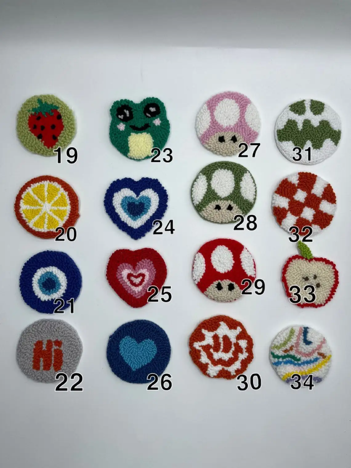 Cheap Cute Punch Needle Handmade Mug Rug Sofa Wine Custom Absorbent Coaster