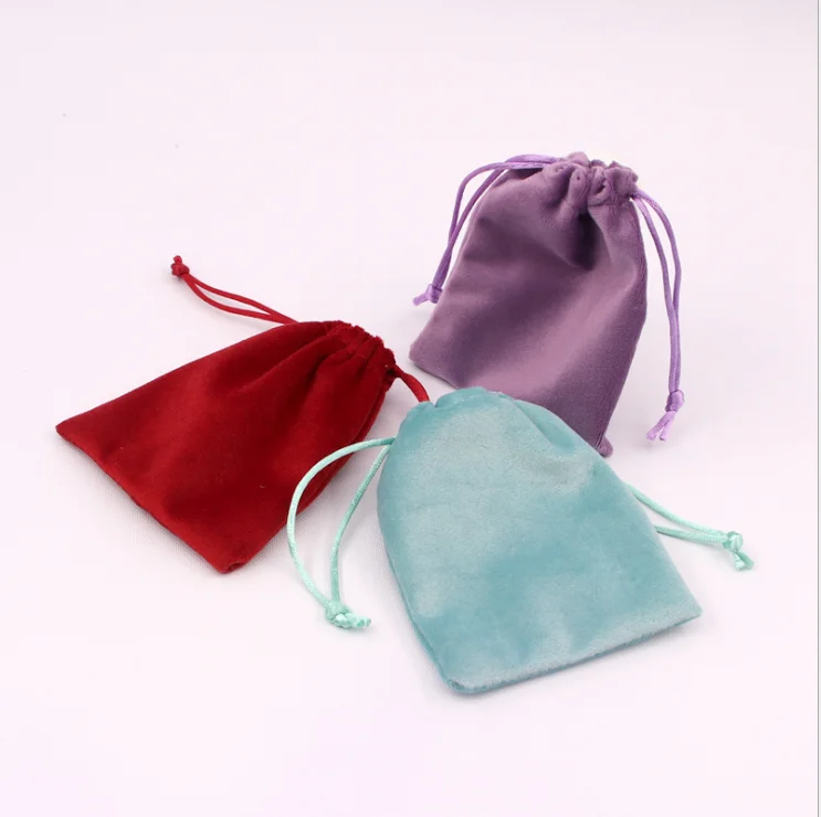 Small Velvet Cloth Jewelry Drawstring Bags Velvet Jewelry Pouches Candy Gift Bag for Jewelry Candy Small Gifts Christmas Wedding