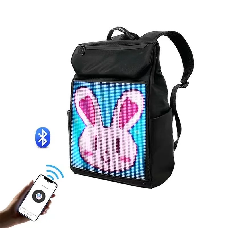 Advertising App Program Led Message Backpack Full Color Display Bag Powered by Power Bank for Business Gift