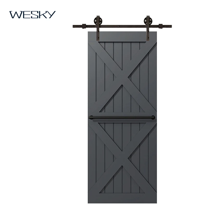 China Manufacturer Latest Luxury Solid Wood Barn Door Interior Main Door MDF Wood Carving Design