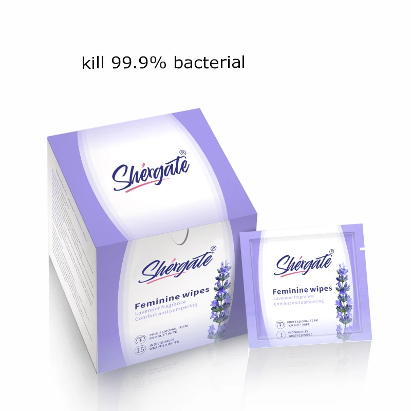 wholesale individually wrapped woman intimate cleansing deodorant wet feminine wipes private label flushable