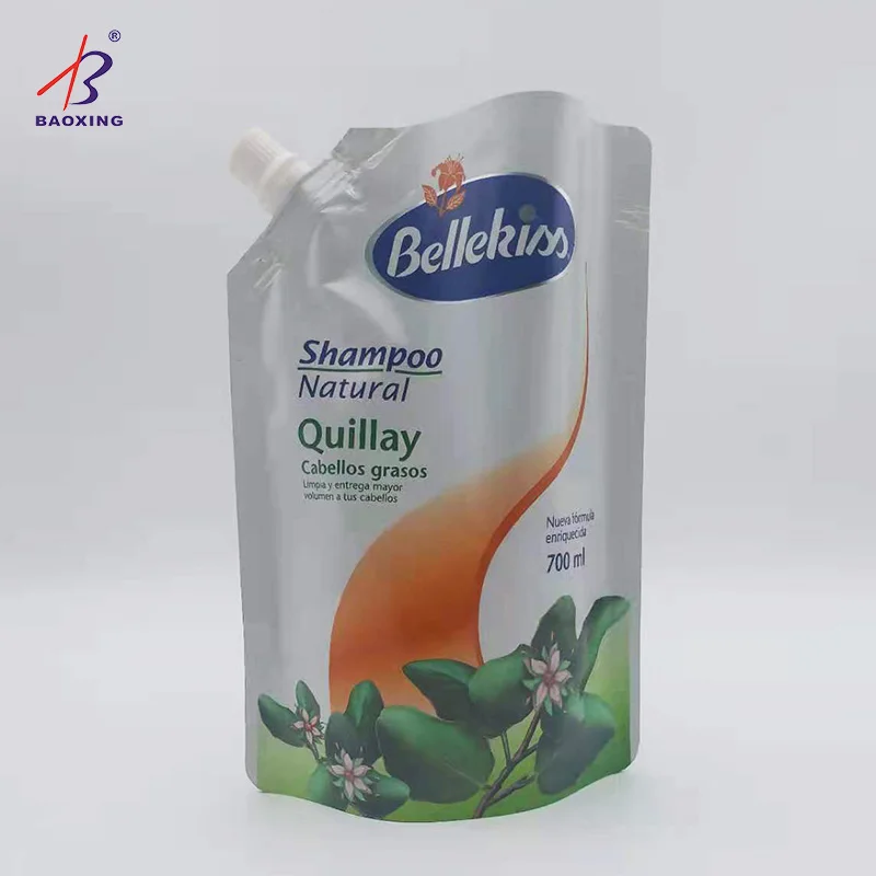 Customization Stand Up Liquid Laundry Detergent Spout Pouch Washing Powder Plastic Spout Packaging Bag