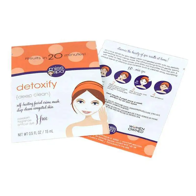 Customized Printing Wholesale Aluminum Foil Zip Packaging Bags Plastic Facial Mask Zipper Bag Sheet Mask Zip Lock Packaging