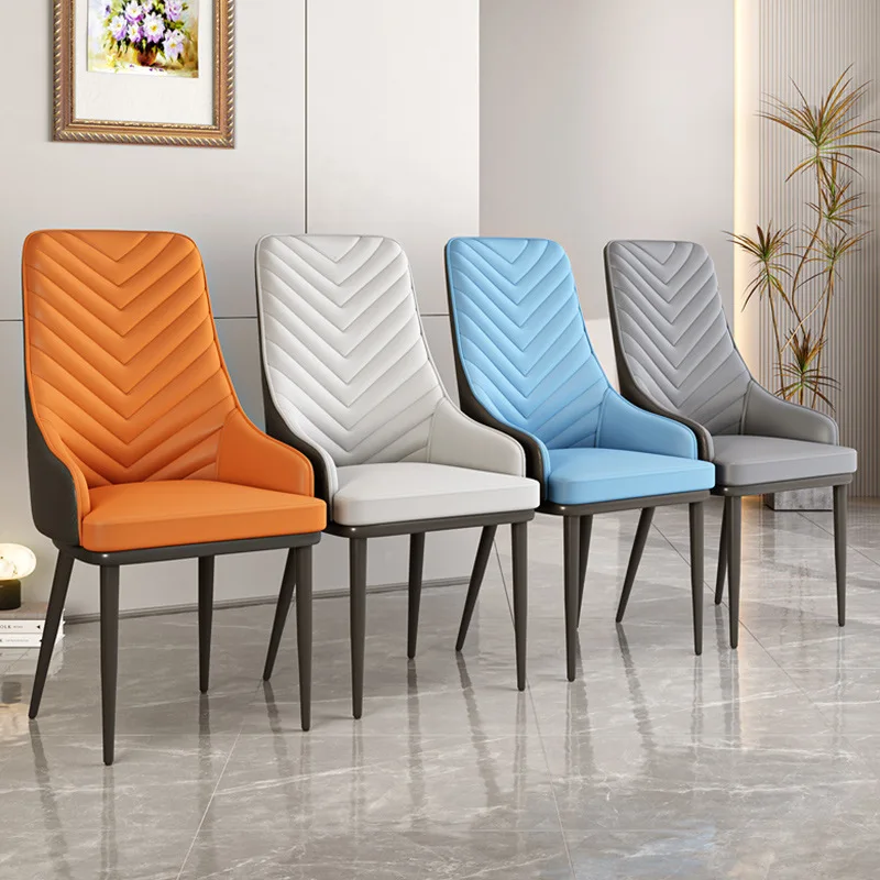 Modern and minimalist home dining chairsbackrest chairs hotel modern creative with armrests dining chairssoft bags desks