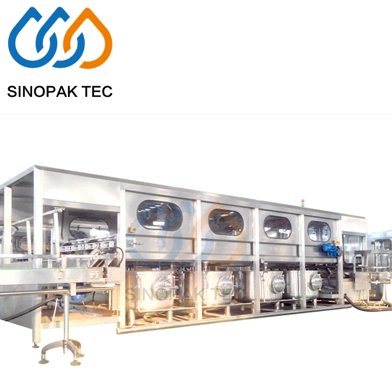 SinoPak TEC 150BPH Питьевая очищенная минеральная пластиковая цилиндрическая бутылка для розлива и закупорки воды, производственная линия