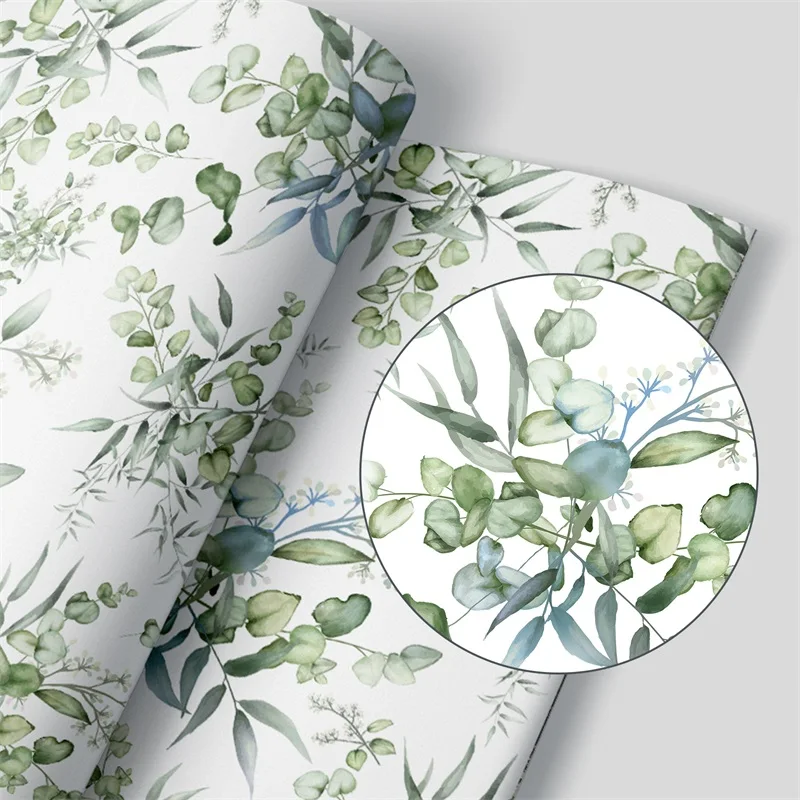 Custom Painting Abstract Leaf Mural Wallpaper Peel And Stick Modern Leaves Wallpaper