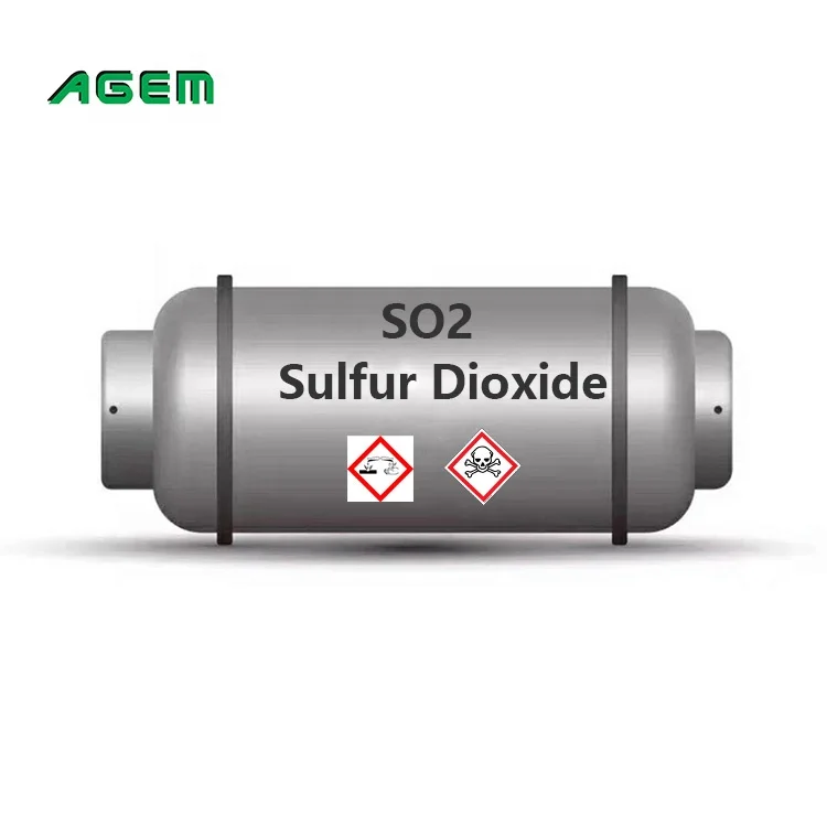 Refrigerant Gas Industrial Grade High Purity 99.999% Liquid SO2 Sulfur Dioxide Gas